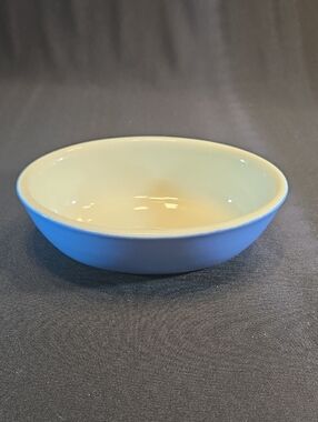 Hall 706 Two-Tone Ceramic Serving Bowl in Blue Exterior and Cream Interior